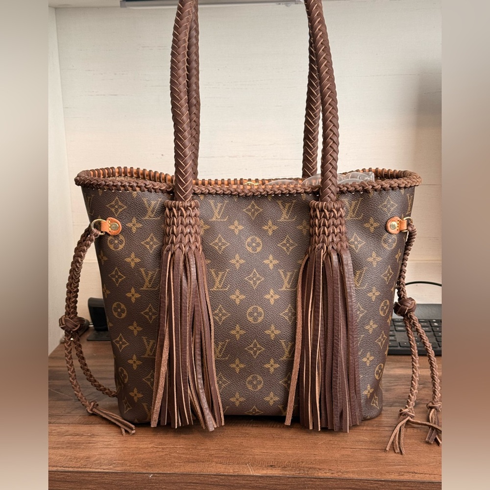 Louis Vuitton Revamp Neverfull MM Handbag/Bag Vintage boho